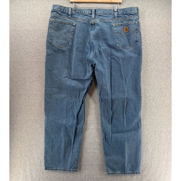 Carhartt Men's Relaxed Fit Blue Denim Jeans Size 48 x 32 Straight Leg Casual - Picture 6 of 13